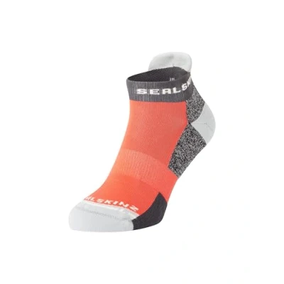Image of SEALSKINZ Pedham Anti Blister Anklet Running Sock, Orange, L