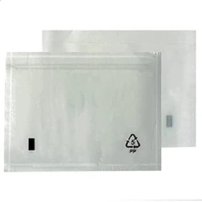 Image of Triplast 200 x A6 Plain Document Enclosed Wallet (158 110 mm) Peel &amp; Seal Clear Plastic Envelopes/Sleeves/Pockets/Wallets Attach Invoices, Packing Lists Delivery Notes to Parcels