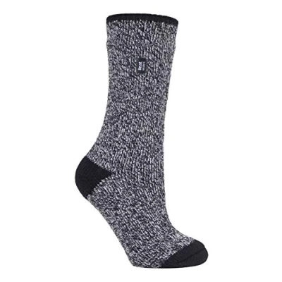 Image of HEAT HOLDERS Ladies Thermal Socks for Winter Outdoor &amp; Indoor Cuddly Fluffy Gifts Women (4 8 UK, Primrose Black)