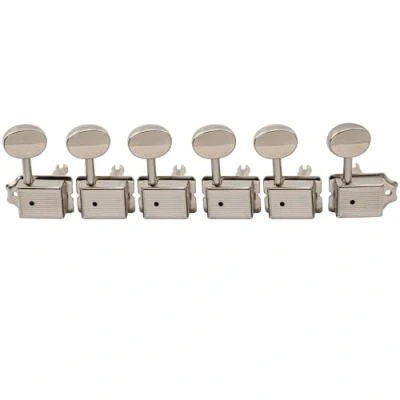 Image of Musiclily Pro Vintage Style Split Shaft 6 in Line Guitar Tuners Tuning Pegs Keys Machine Heads Set for Squier Classic Vibe Strat/Tele Style, Nickel