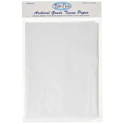 Image of Retro Clean Archival Grade Tissue Paper Buffered 24 inch x 36 12/Pkg