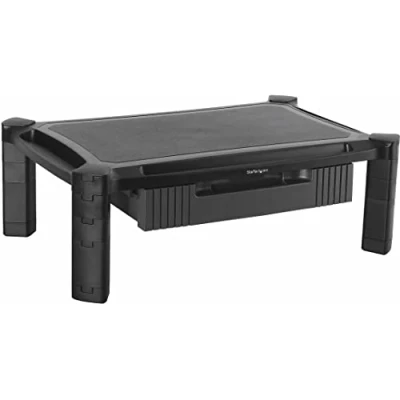 Image of StarTech.com Adjustable Monitor Riser Large Drawer Monitors up to 32 Height Desk Stand (MONSTADJDL)