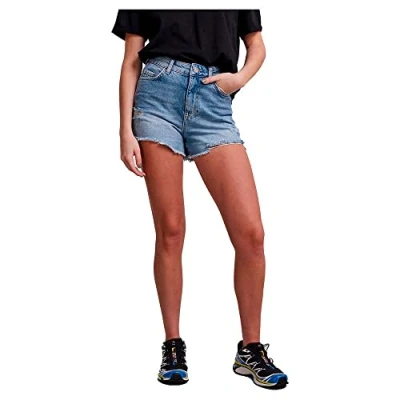 Image of PIECES Women&#039;s Pctulla Hw Shorts Lb ba Noos, Light Blue (Light Denim), M