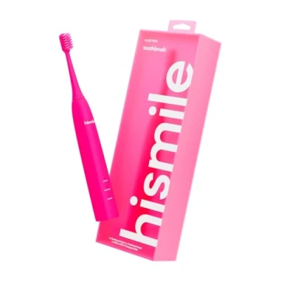 Image of Hismile Electric Toothbrush, 3 Brushing Modes, Smart Timer, Rechargeable, Soft Tapered Bristles, Mode Memory (Bright Pink)