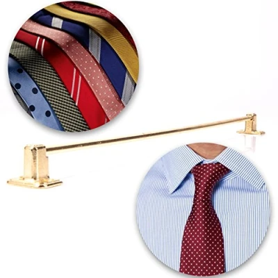 Image of White Hinge 10x Brass Plated 350mm Tie Rails