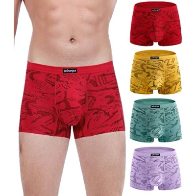 Image of wirarpa Mens Mirco Modal Underwear Trunks Soft Boxer Shorts Gents Microfibre Underpants Multipack Size S