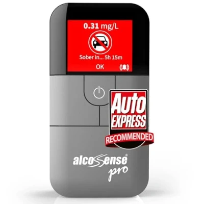 Image of AlcoSense Pro Fuel Cell Breathalyser Police Grade Sensor for Precision Accuracy Auto Express Recommended &amp; Sunday Times 5 Star Rated CE Approved Breathalyzer Alcohol Tester Designed in the UK
