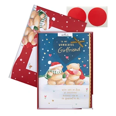 Image of Hallmark Boxed Christmas Card for Girlfriend Cute Forever Friends Winter Love Design