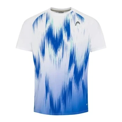 Image of HEAD Men&#039;s Slice T Shirt, Mens White/Pattern, S UK