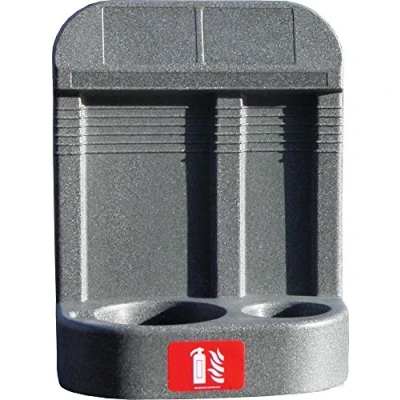 Image of Firechief HS26/GREY Double &#039;Dog Bowl&#039; Extinguisher Stand, Grey