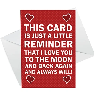 Image of Valentines Anniversary Card For Boyfriend Girlfriend Thank You Wife Husband