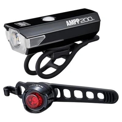 Image of Cateye AMPP 200 &amp; ORB Rechargeable Bike Light Set