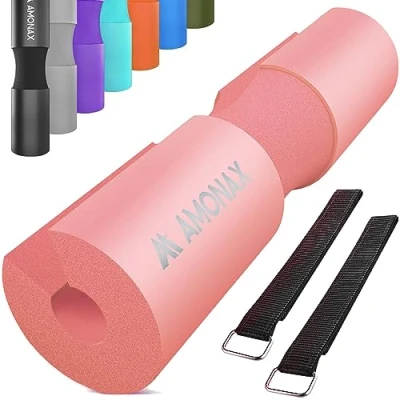 Image of AMONAX Barbell Squat Pad, Extra Thick Foam Padding for Neck &amp; Shoulder Support, Strength Training Equipment Attachments Gym Fitness Workout Cover Hip Thrusts, Weight Lifting Heavy Squats