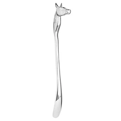 Image of Hill 1975 Silver Nickel Horse Head Detail Shoe Horn, METAL, Multi Colour, One Size