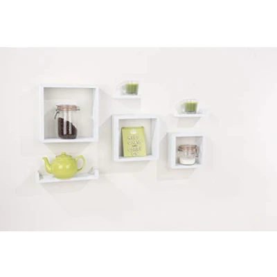 Image of Core Products, Hudson 6 Piece Floating Shelf Kit Matt White
