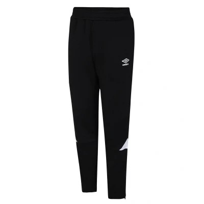 Image of Umbro Childrens Unisex Childrens/Kids Total Tapered Training Jogging Bottoms (Black/White) Size 9 10Y