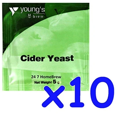 Image of 10x Youngs Cider Yeast 5g Treats 23L / 5 Gallon
