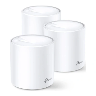 Image of TP Link Deco X20 AX1800 Whole Home Mesh WiFi 6 System, AI Driven Mesh, Up to 5,800 Sq ft Coverage, 1 GHz Quad Core CPU, Compatible With Amazon Alexa, HomeShield&#039;s kit, Pack of 3, White