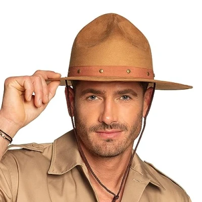 Image of Boland 33000 Ranger Hat, Cowboy, Safari, Explorer, Treasure Hunter, Sun Sheriff, Theme Party, Carnival
