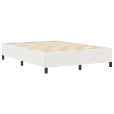 Image of vidaXL Cream Platform Bed Frame Wood 140x200cm Modern Bedroom Furniture