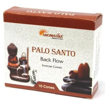 Image of Ancient Wisdom Aromatica Backflow Incense Cones Palo Santo