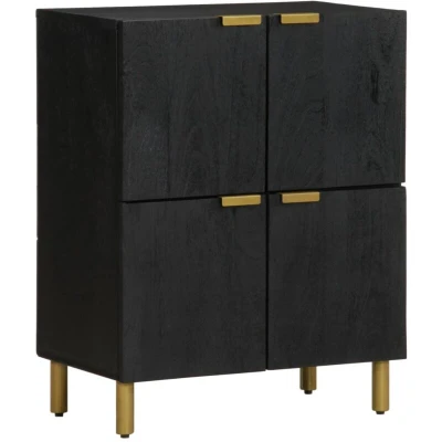 Image of vidaXL Sideboard Black 60x33x75 cm Engineered Wood