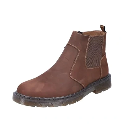 Image of Rieker 31650 23 Brown Leather Men&#039;s Chelsea Boot 9.5