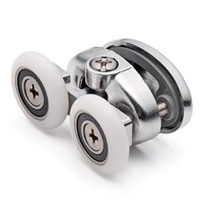 Image of 2 x Double Top Butterfly Shower Door Rollers/Runners/Wheels 25mm Diameter L077