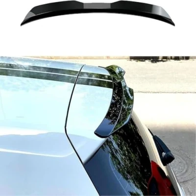 Image of ZHAOHAO Car Spoiler for Citroen C5 Aircross 2017 2018 2019 2020 2021 2022 2023 2024, Rear Trunk Roof Tail Spoilers Lip Wing Body Accessories,Gloss Black