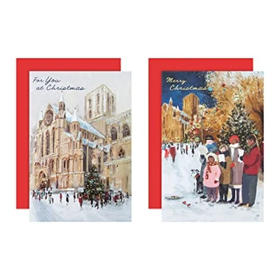 Image of Hallmark Charity Christmas Cards Pack of 12 in 2 York Minster Scenic Designs