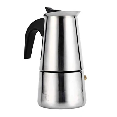 Image of ciciglow Stovetop Espresso Maker Italian Coffee with Percolator 2 cup 4 6 9 Optional Moka Pot Latte Classic Full Bodied Cafe Machine(200ml)