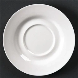 Image of Lumina Fine China Round Saucer Tableware Dishware Food Catering Dining Home Restaurant Cafe Buffets 156mm 156mm/ 6 1/8&quot;. White. Pack quantity: 6.