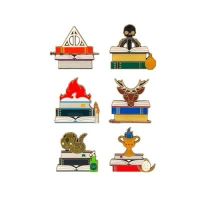 Image of Loungefly Wb Hp Book Blind Pins Harry Potter Box Enamel Cute Collectable Novelty Brooch for Backpacks &amp; Bags Gift Idea Official Merchandise Movies Fans Kids Men Women