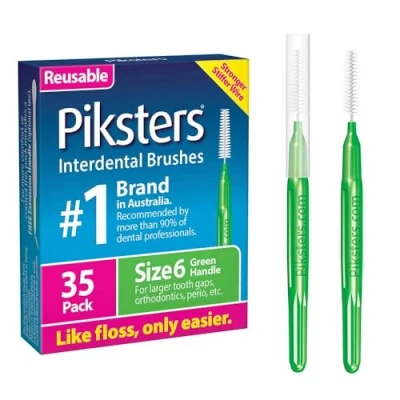 Image of Piksters Interdental Brushes (35 Pack, Size 6 (Green))