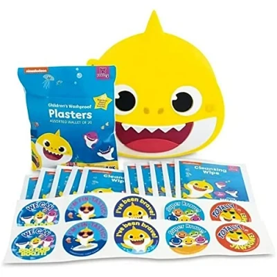 Image of Reliance Medical Baby Shark First Aid Kit Small Mini Kits for Children In Silicon Bag Home Car Travel Equipment Essentials Childrens Health and Safety