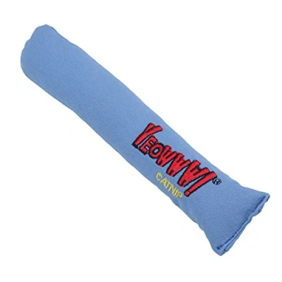 Image of AB Tools 1PK Yeow Interactive Cat Kitten Blue Cigar With Catnip Play Toy Gift