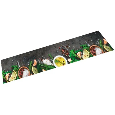 Image of vidaXL Kitchen Rug Washable Spices 60x300 cm Velvet