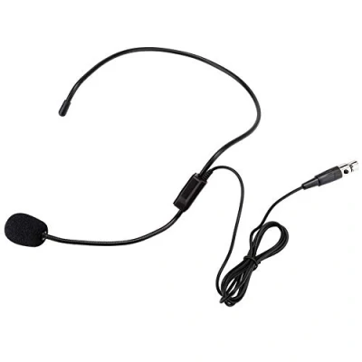 Image of Denash Head Wear Headset with Microphone, Mini XLR 3 Pins TA3F Plug Professional Wireless Mic