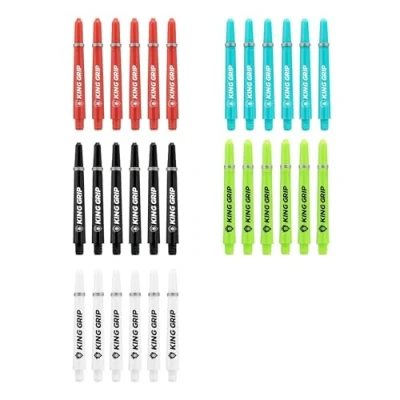Image of KOTO darts Shafts Collection Short, 30 Shafts, Nylon Red, Black, Blue, White, Green