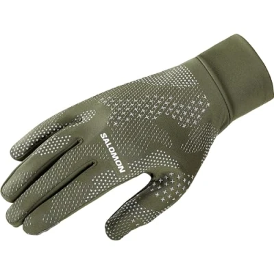 Image of Salomon Cross Warm Unisex Gloves, Convenience, Trail running, Hiking, Breathable Warmth, and Overall Smart Design, Green, L