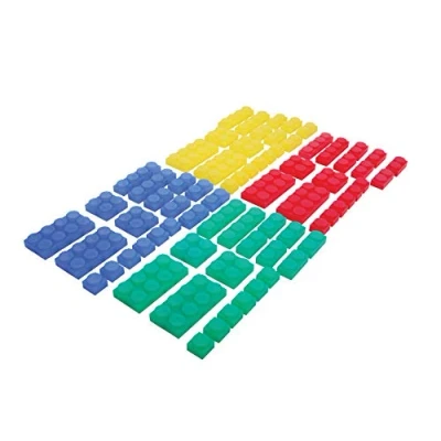Image of TickiT 54529 SiliShapes Soft Brick Toy (Pack of 72)