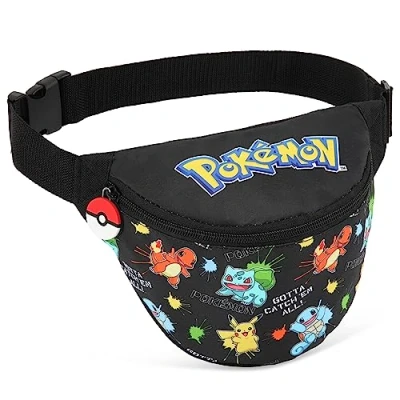 Image of Pokemon Bag Kids Bum Boys Girls Bags Travel School Festival Lightweight Adjustable Fanny Pack Waist Zipped Pocket Pikachu Gifts for