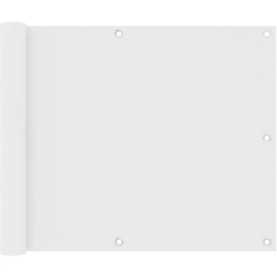 Image of vidaXL Balcony Screen White 75x600 cm Oxford Fabric