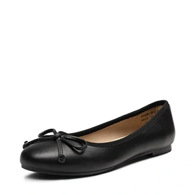Image of DREAM PAIRS Womens Classic Bow Flats Ballerina Slip on Formal Casual Pumps Style Shoes,Size 7,Black,SDFA2203W E