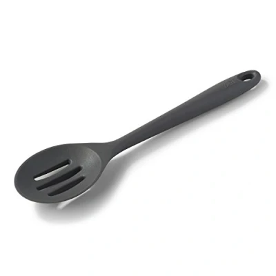 Image of Zeal Silicone Non Stick Slotted Spoon (28cm) Dark Grey, 28 cm
