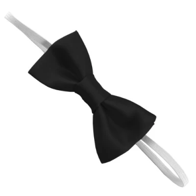 Image of Great British Tie Club Children&#039;s Satin Elastic Bow Ties (Black)
