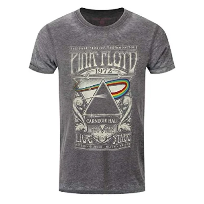 Image of Rockoff Trade Men&#039;s Pink Floyd Carnegie Hall T Shirt, Grey (Charcoal), X (Size:X Large)