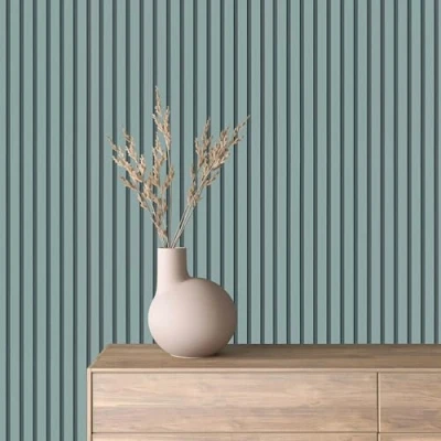 Image of Marburg Wallpaper Blue Stripes Modern GZSZ for Living Room or Bedroom Made in Germany 10,05 x 0,53m