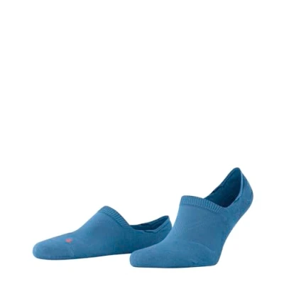 Image of FALKE Unisex Cool Kick Invisible U IN Soft Breathable Quick Drying No Show Plain 1 Pair Liner Socks, Blue (Nautical 6531), 4 5