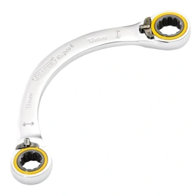 Image of Draper 03934 Expert HI TORQ Double Ring Ratchet Half Moon Spanner, 11 x 13mm